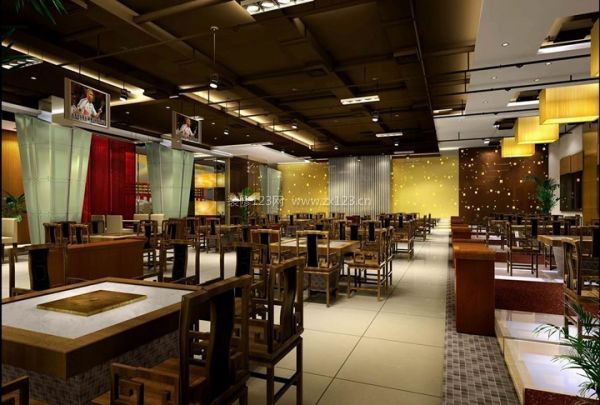 餐飲連鎖店裝修使用黑白設計時尚效果如何？（組圖）_安徽三鼎建筑裝飾工程有限公司